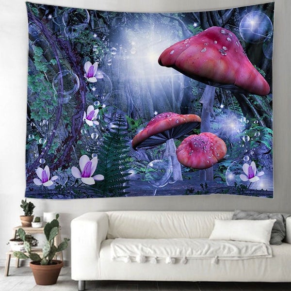 Psychedelic mushroom Home Decor Mandala Tapestry Wall Hanging kawaii Room CHK177 Carousel 10