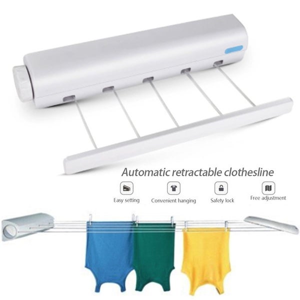 Retractable Indoor Clothes Hanger Rope Wall Mounted Hanger Drying Towel R CHK177 Carousel 2
