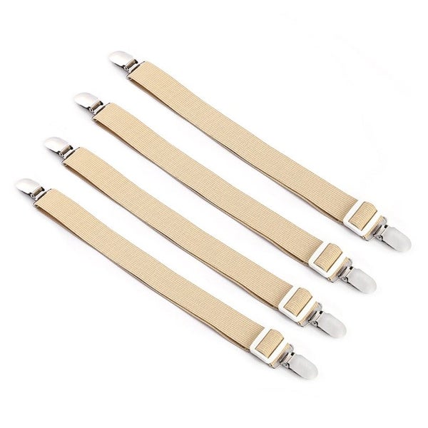 4pcs/set Adjustable Bed Sheet Corner Holder Sheet Band Straps Suspenders CHK177 Carousel 1