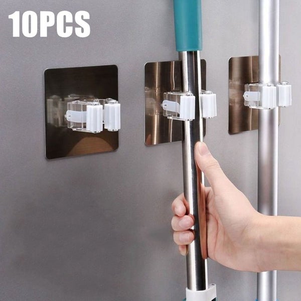 1/2/5/10Pcs Adhesive Multi-Purpose Hooks Wall Mounted Mop Organizer Holde CHK177 Carousel 2