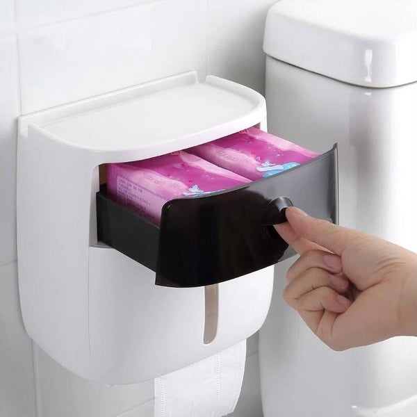 Waterproof Toilet Paper Holder Plastic Paper Towels Holder Wall Mounted B CHK177 Carousel 11