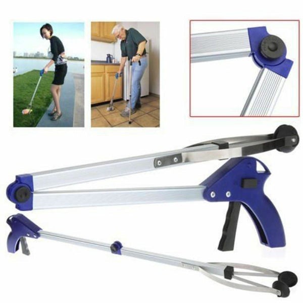 2020 New Foldable Long Trash Clamps Grab Pick Up Tool Curved handle desig CHK177 Carousel 1