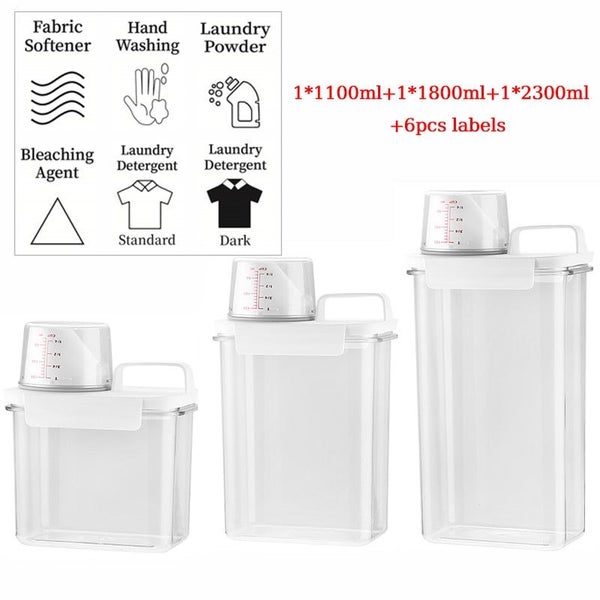 Multi-Use Laundry Powder Detergent Dispenser Food Grains Rice Storage Con CHK177 Carousel 1