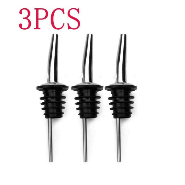 3pcs Stainless Steel Stopper For Bottle Wine Olive Oil Pourer Dispenser S CHK177 Carousel 1