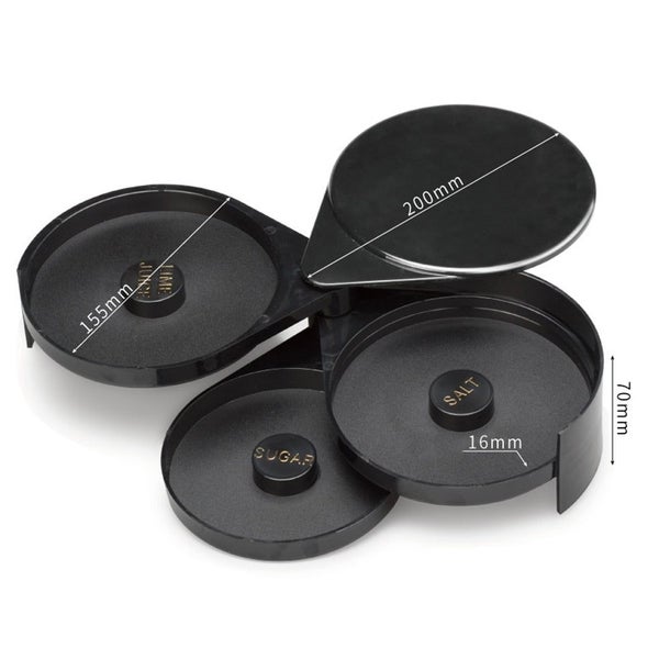 3 Tier Salt Cocktail Home Tool Accessory Rotating Bartender Sugar Bar ABS CHK177 Carousel 2