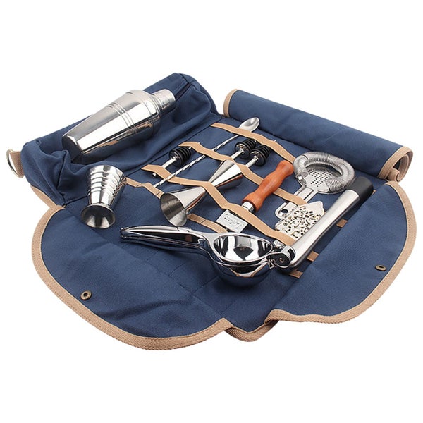 Creative Travel Bartender Bag Portable Canvas Cocktail Juice Making Stora CHK177 Carousel 1