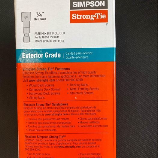 Simpson Strong-Drive SD Connector screws box of 500 Carousel 3