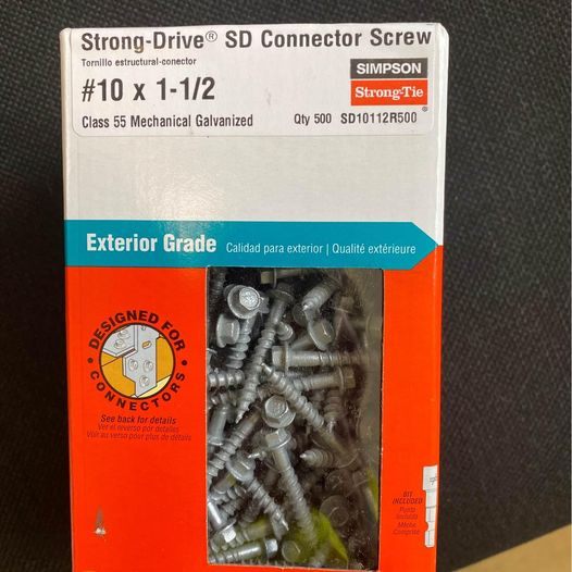 Simpson Strong-Drive SD Connector screws box of 500 Carousel 1