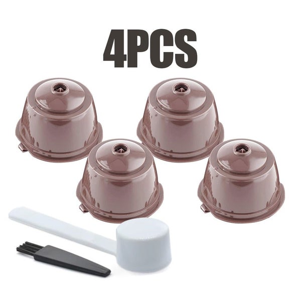 Reusable Coffee Capsule Filter Cup Refillable Caps Spoon Brush Filter for CHK177 Carousel 1