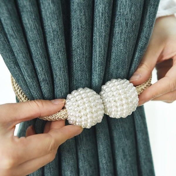 1x Pearl Magnetic Curtain Clip Curtain Holders Tieback Buckle Clips Hangi CHK177 Carousel 2