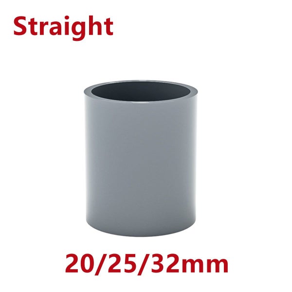 Gray 20/25/32mm PVC Pipe Fittings 3/4/5/6 Ways DIY Straight Elbow Equal Tee Conn Carousel 1