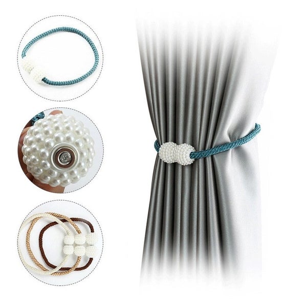1/2PCS Magnetic Curtain Clip Curtain Holders Pom Tieback Buckle Hanging Ball Buc Carousel 2