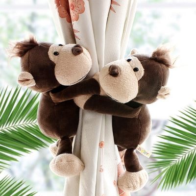2pcs Jungle Forest Animals Curtain Tieback Holder Hooks Tie Backs Childre CHK177 Carousel 1