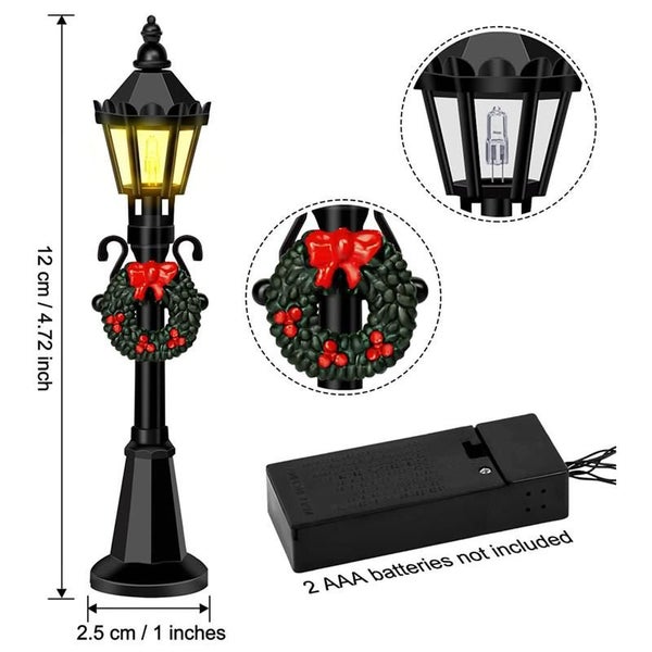 4Pcs Christmas Miniature Figurines For Resin Street Lamp Models Christmas CHK177 Carousel 7