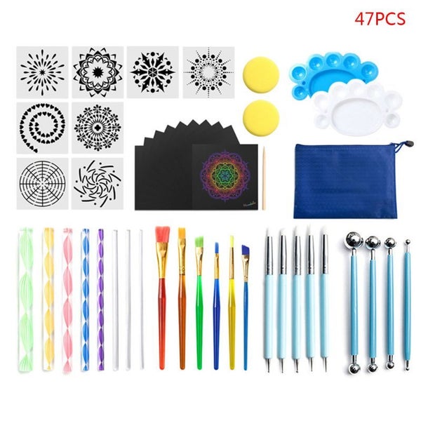47 40 35 33 28 25 16pcs set Mandala Dotting Tools for Painting Rock Stone CHK177 Carousel 2