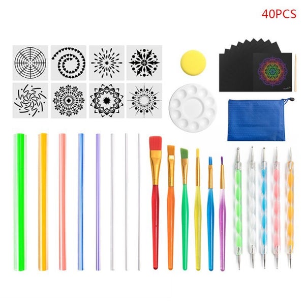 47 40 35 33 28 25 16pcs set Mandala Dotting Tools for Painting Rock Stone CHK177 Carousel 1