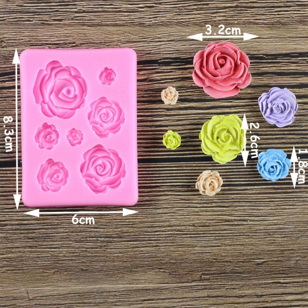 Rose Flower Silicone Molds Candy Polymer Clay Mold Chocolate Party Baking CHK177 Carousel 2