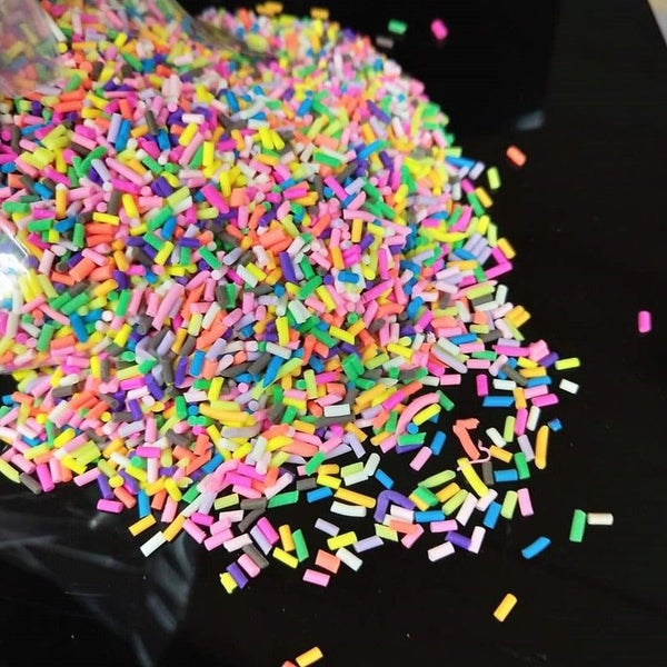 20g/lot 1mm Thin Sprinkles Long Cylindrical Artificial Candy Polymer Clay CHK177 Carousel 1