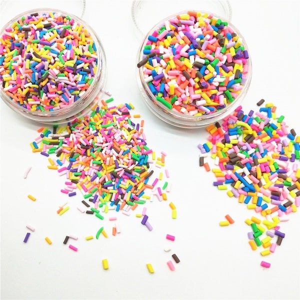 20g/lot 1mm Thin Sprinkles Long Cylindrical Artificial Candy Polymer Clay CHK177 Carousel 2