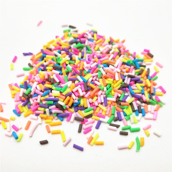 20g/lot 1mm Thin Sprinkles Long Cylindrical Artificial Candy Polymer Clay CHK177 Carousel 6