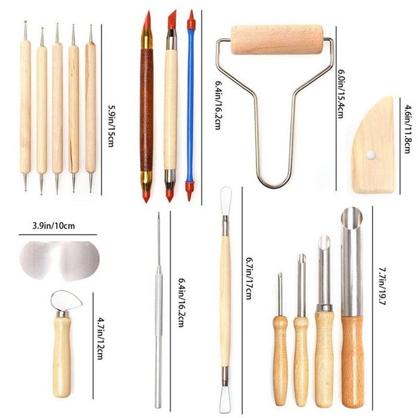 Ceramic Clay Tools Set Polymer Clay Tools Pottery Tools Set Wooden Potter CHK177 Carousel 11