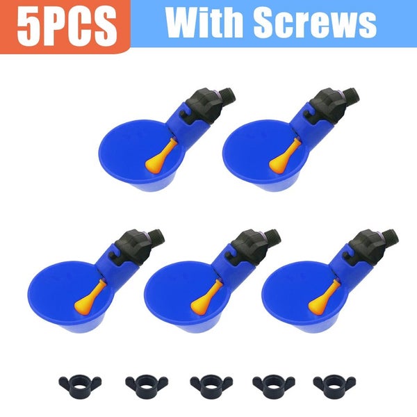 5PCS Automatic Chicken Drink Water Cup Blue Quail Hanging Nipple Drinking CHK177 Carousel 2