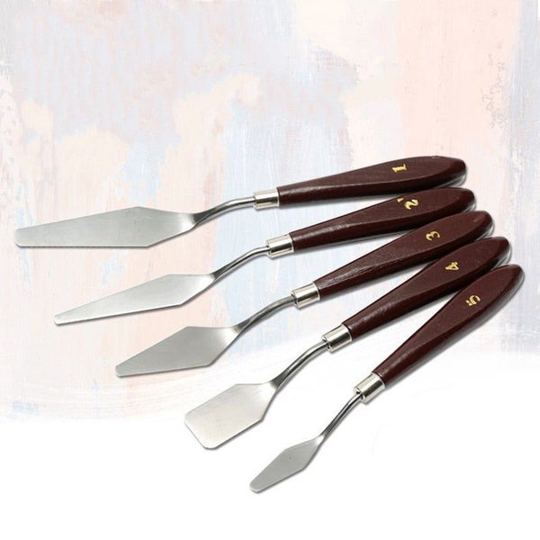 5Pcs Stainless Steel Artist Painting Palette Knife Spatula Oil Painting P CHK177 Carousel 1