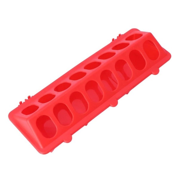 Plastic Flip-Top Poultry Ground Feeder Chicken Poultry Feeder Trough Chic CHK177 Carousel 1
