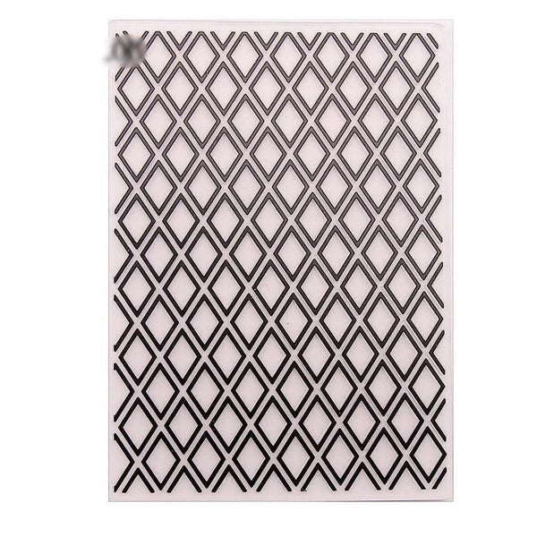 PANFELOU Diamond lattice Embossing folders Plastic For Scrapbooking DIY T CHK177 Carousel 6