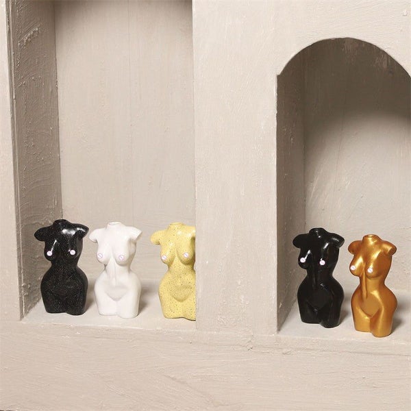 Woman Human Body Art Design Vase Dried Flower Simulation Resin Home Decor CHK177 Carousel 11