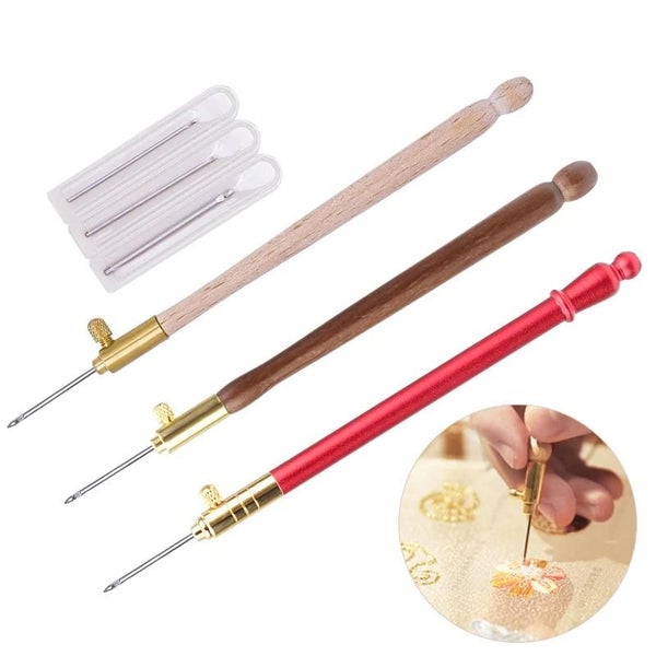 Embroidery Punch Needle with 3 Needles Punch Pen Embroidery Cross Stitch CHK177 Carousel 2