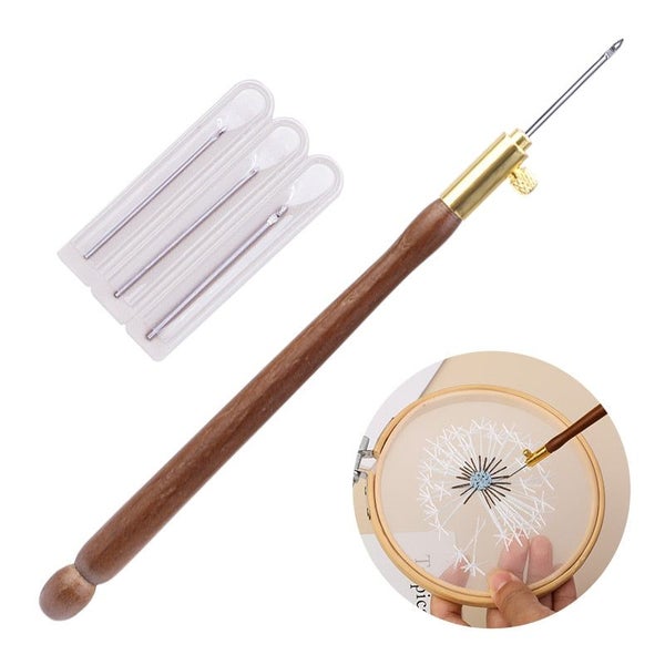 Embroidery Punch Needle with 3 Needles Punch Pen Embroidery Cross Stitch CHK177 Carousel 1
