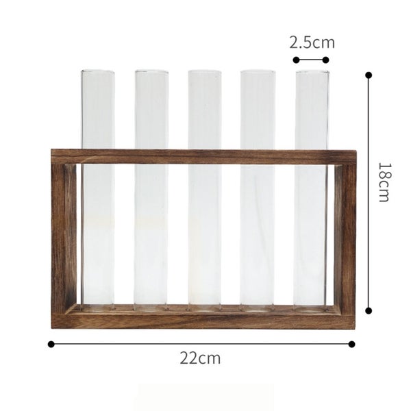 Newest Arrival Hydroponic Plants Container with Wood Frame Clear Glass Te CHK177 Carousel 6