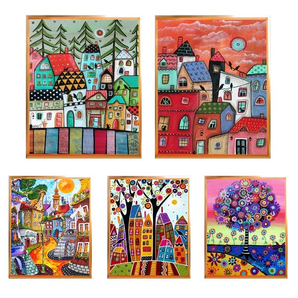 11/14CT Embroidery Painting Cartoon Houses Cross Stitch Kits DMC Printed CHK177 Carousel 2