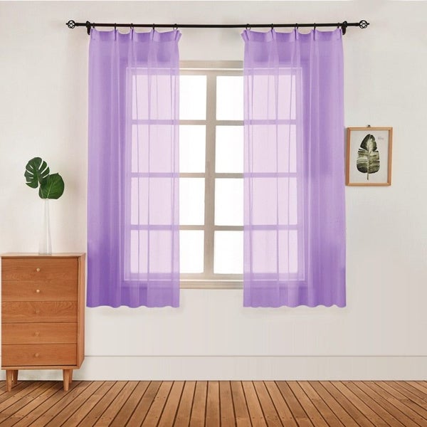 10Colors 100x130CM Yarn Curtain Window Tulle Curtains For Living Room Kit CHK177 Carousel 2