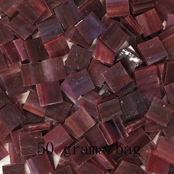 50g/bag Mixed Color Square Clear Glass Mosaic Tiles For DIY Crafts Mosaic CHK177 Carousel 1