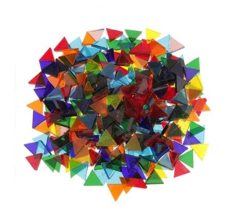 50g/bag Mixed Color Square Clear Glass Mosaic Tiles For DIY Crafts Mosaic CHK177 Carousel 1