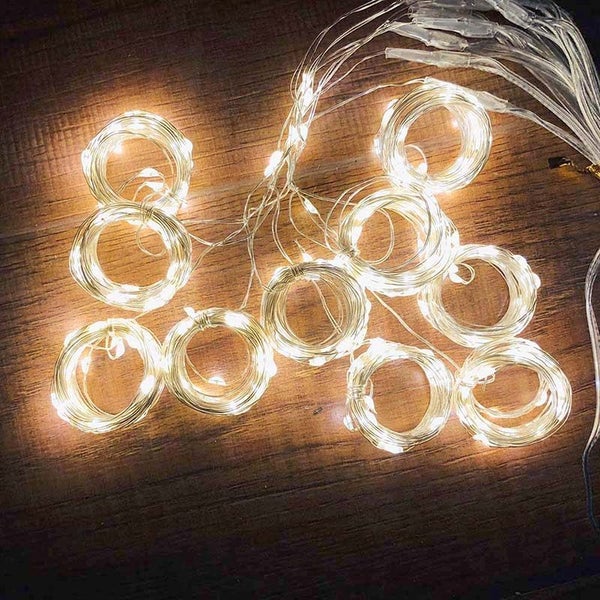 Garland Curtain Light String USB Remote Control LED Copper Wire Lights 9 Color F Carousel 1
