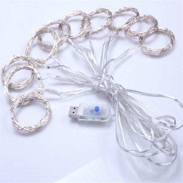 Garland Curtain Light String USB Remote Control LED Copper Wire Lights 9 Color F Carousel 11