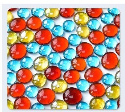 100g Clear Round Glass Gems Mosaic Tiles Flat Beads for Arts Craft Decora CHK177 Carousel 1