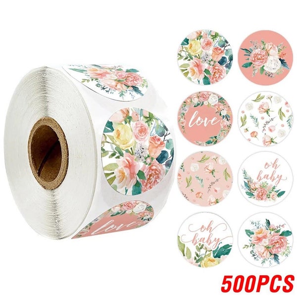 100-500pcs Thank You Sticker Envelope Seal Scrapbook Sticker Pink Heart C CHK177 Carousel 11