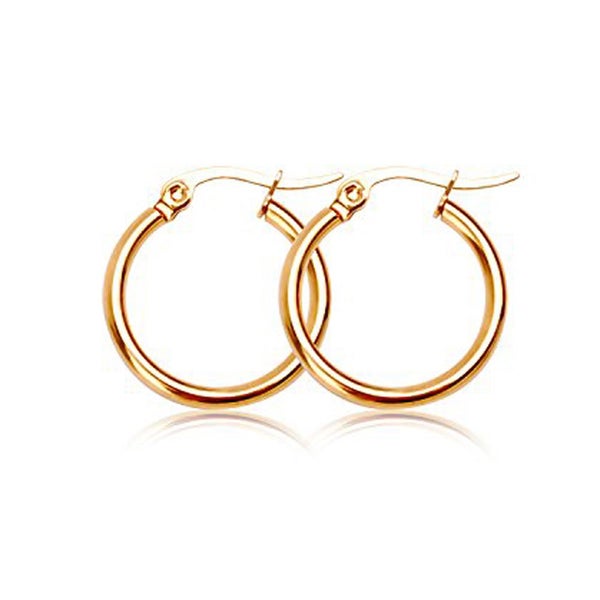 18k Gold Silver Plated Huggie Hoop Sleeper Earrings Carousel 1
