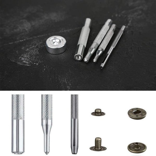 85 PCS Leather Snap Fasteners Kit 10mm 15mm Metal Button Snaps Press Stud CHK177 Carousel 7