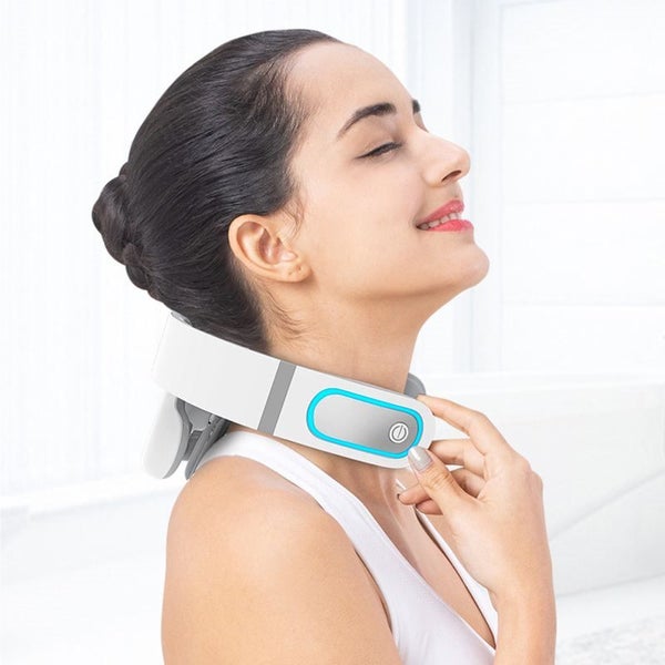 4D Electric Neck Massager Pulse Heated Back Shoulder Cervical Massage Carousel 1