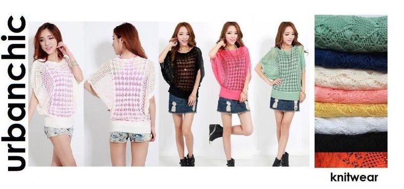 Cute Crochet Knit Top 9 Colours 11117 SZ 8-12 Carousel 1