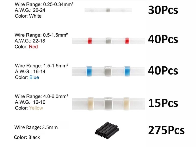 Heat Shrink Butt Terminals Wire Connectors NZ Clearance Carousel 2