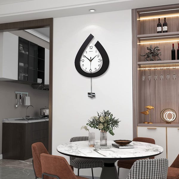 Wall Clock for Living Room Decor Large Pendulum Modern Carousel 1