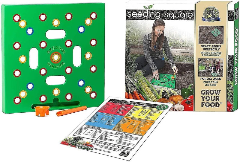 Square Foot Gardening Template Seed Sowing Tool Kit Comes Color Coded Seed Spac Carousel 2