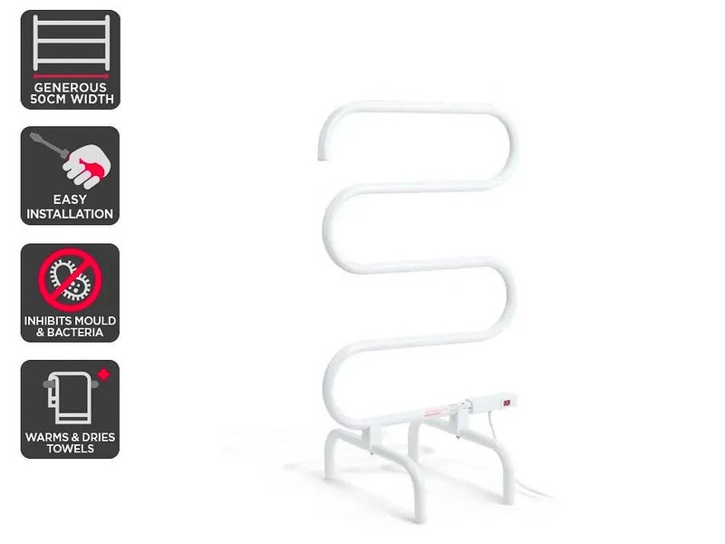 Portable Heated Towel Rail - Freestanding Electric 60W Carousel 3