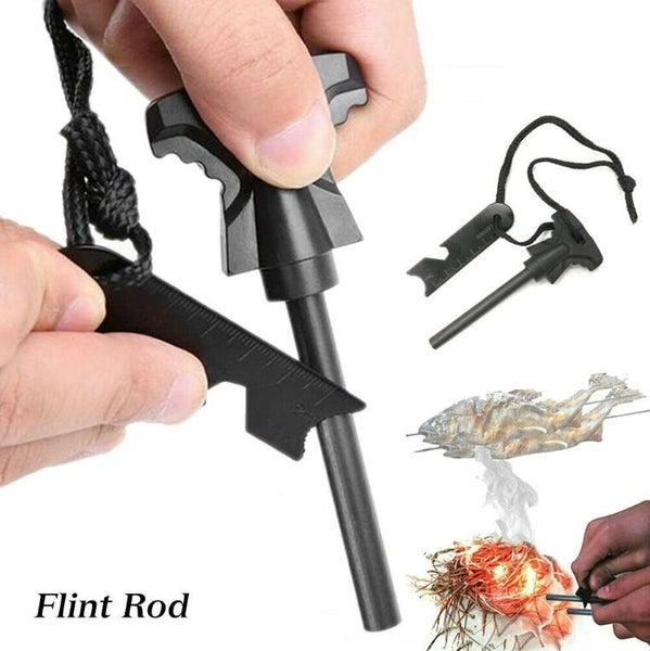 Magnesium Flint Rod Stone Fire Starter Lighter Emergency Survival Tool Carousel 1